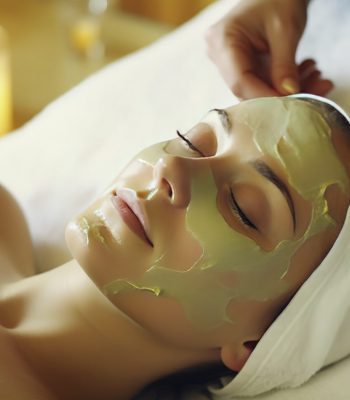 Young woman in spa. Illustration Generative AI